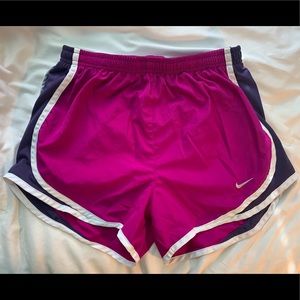purple nike dri-fit running shorts
